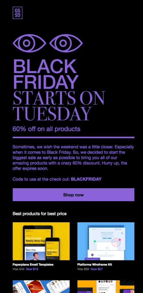 black friday marketing tipp #3: spiele mit unterschiedlichen timings