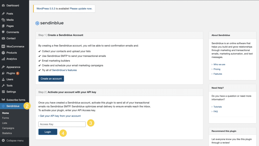 WordPress Newsletter mit dem Brevo (ex Sendinblue) Plugin erstellen