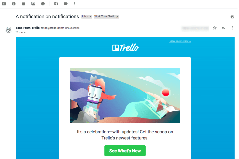 Ein Beispiel von Trello für eine Alternative zur Noreply E-Mail