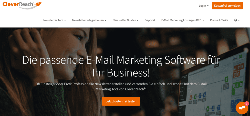 Die 13 besten Newsletter Softwares im Vergleich, Beispiel CleverReach