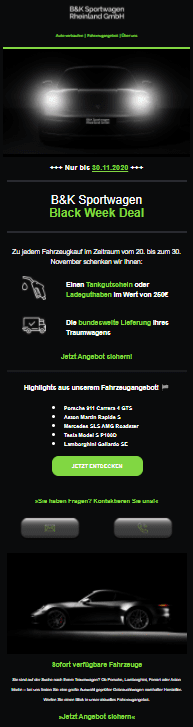 Black Friday E-Mail-Beispiele
