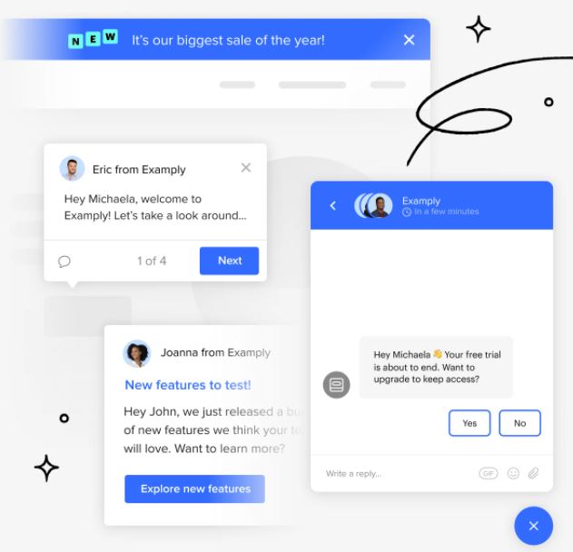 screenshot der live chat software von intercom