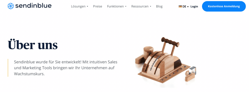 screenshot der cleverreach alternative sendinblue