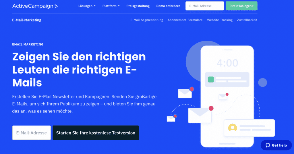 7 HubSpot-Alternativen, Beispiel ActiveCampaign