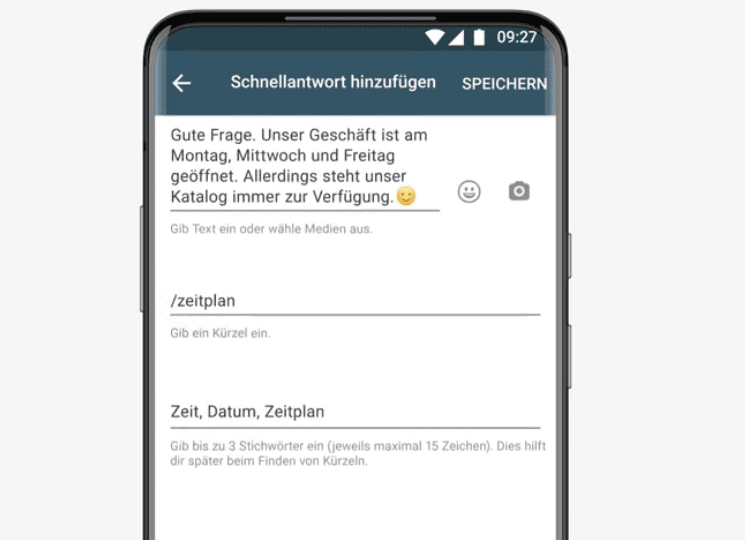 whatsapp automatische antwort screenshot schnellantwort