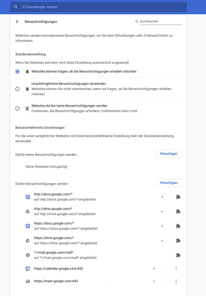 screenshot chrome push nachrichten deaktivieren
