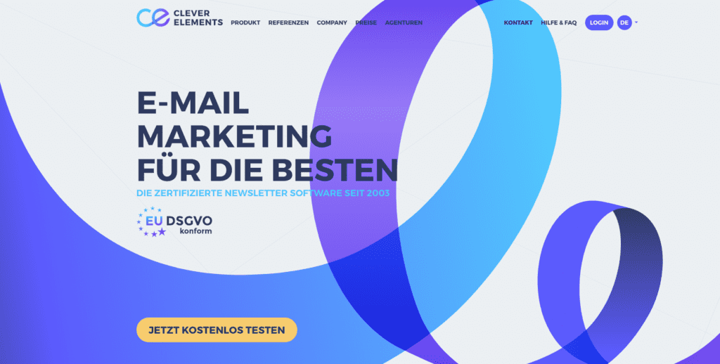 screenshot der cleverreach alternative clever elements