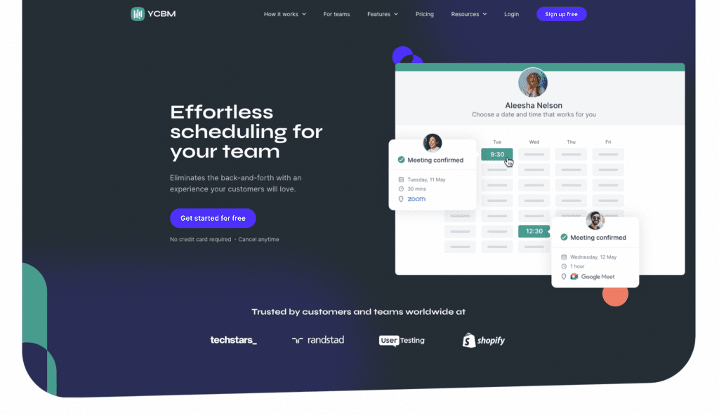 screenshot der calendly alternative youcanbookme