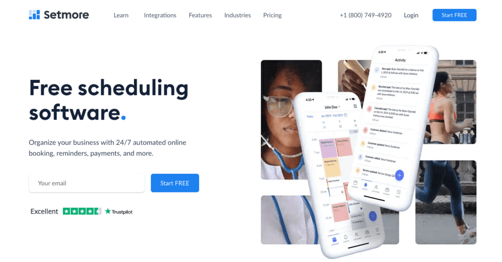 screenshot der calendly alternative setmore