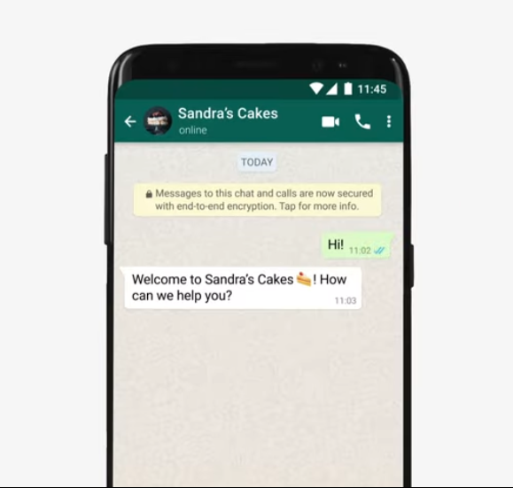screenshot chatten mit whatsapp business