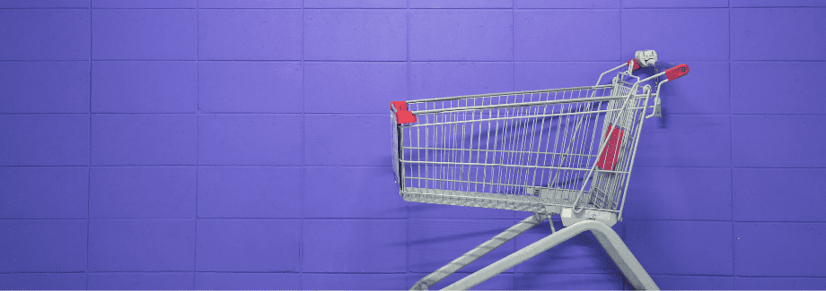 einkaufswagen vor lila hintergrund email marketing shopify