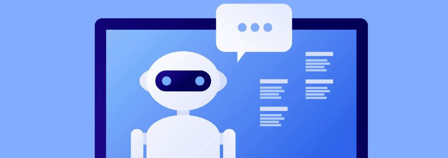 roboter auf computerbildschirm chatbot beispiele