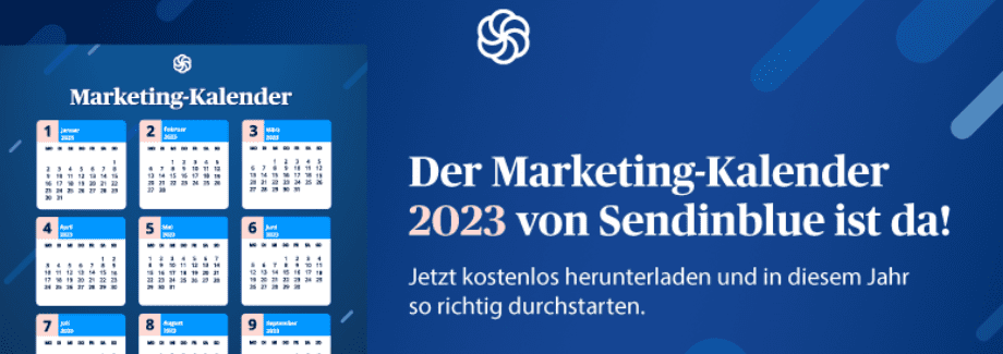 sendinblue ecommerce marketing kalender 2023