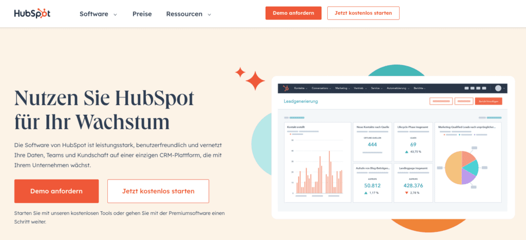 screenshot der salesforce alternative hubspot