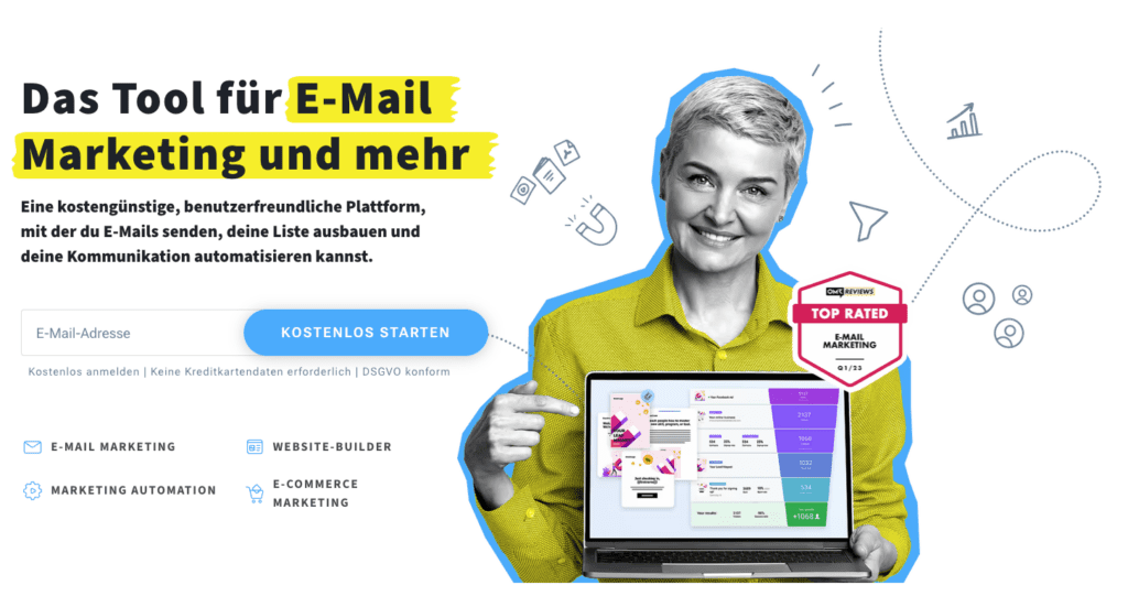 6 Mailchimp-Alternativen, Beispiel GetResponse