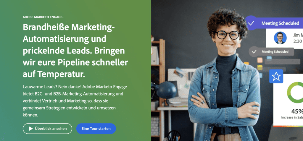 screenshot der marketing automation software marketo