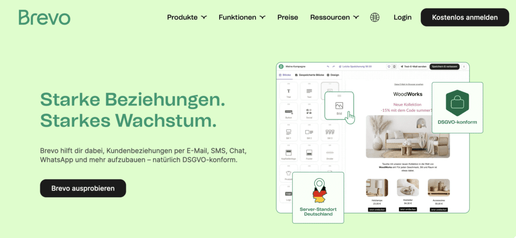 screenshot des wordpress crm plugins brevo