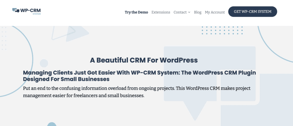 screenshot des wordpress crm plugins wp-crm system