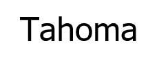 tahoma email font