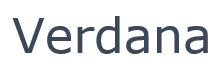 verdana email font