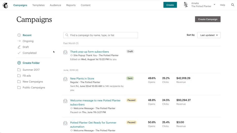 Mailchimp's email marketing platform