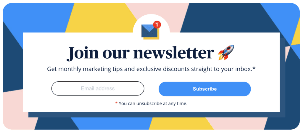 how to create a newsletter subscription form