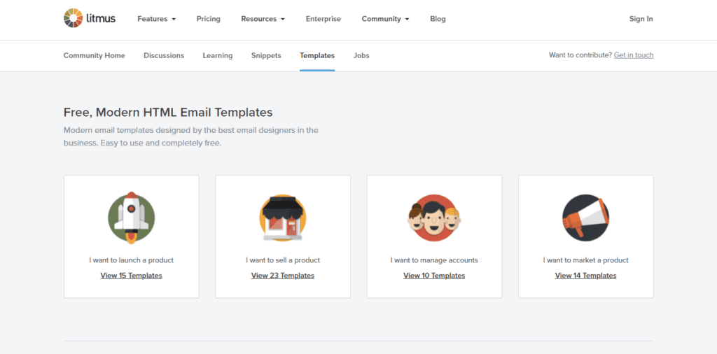 Get Free Email Templates HTML, Responsive and Customizable