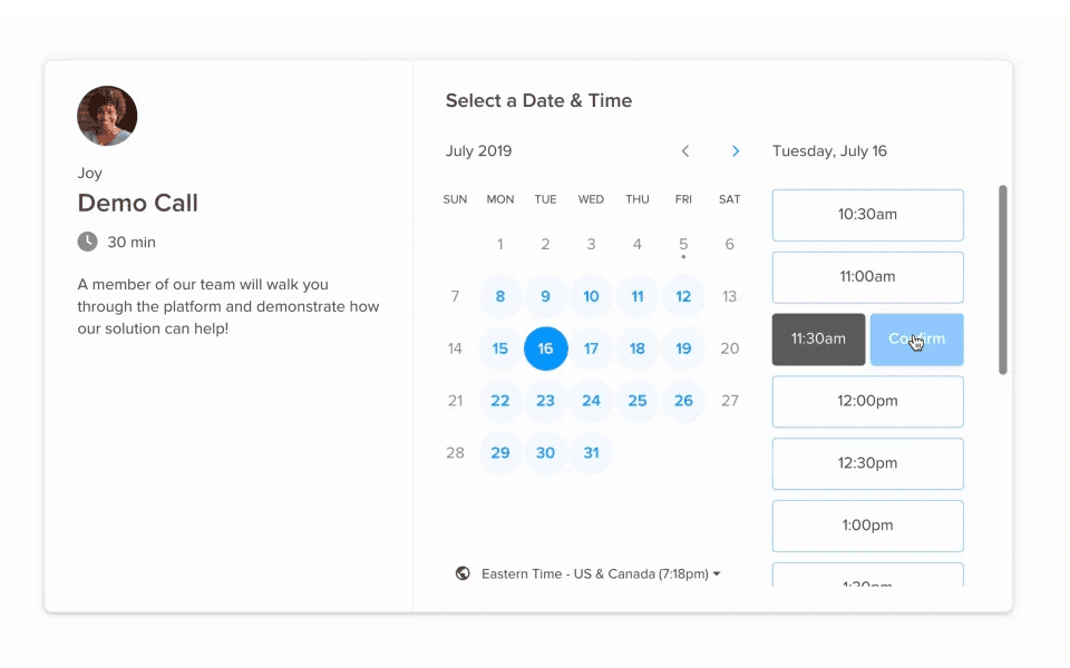 appointment scheduling app calendly