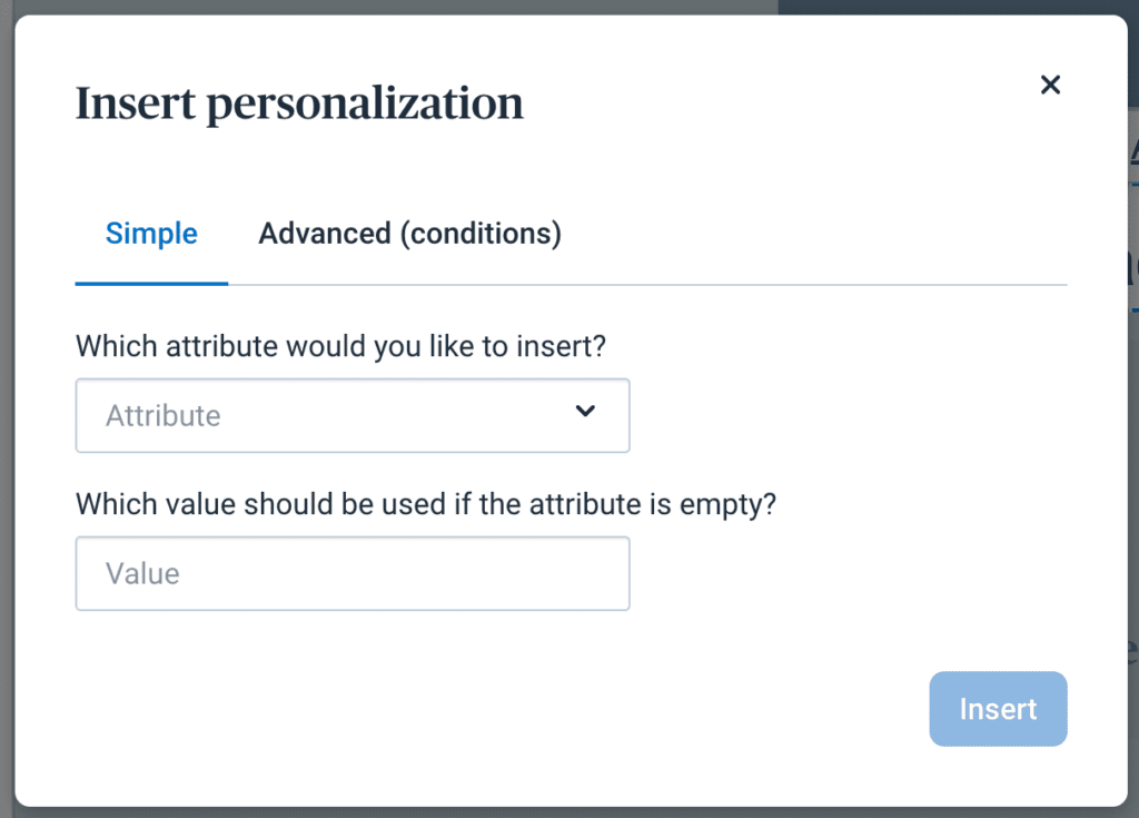 Simple personalization for dynamic email.