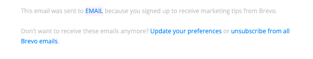 Email deliverability best practices - Brevo unsubscribe link