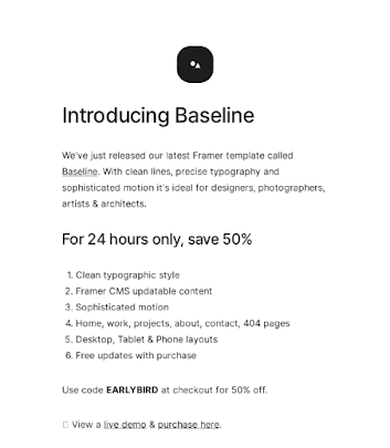 Marketing automation example - product launch from Baseline