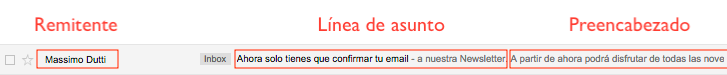 linea de asunto