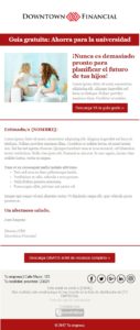 Plantilla de email B2B: lead generation