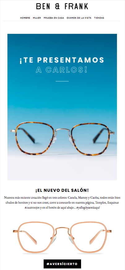 Ejemplo de newsletter, aplicando una estrategia de email marketing.