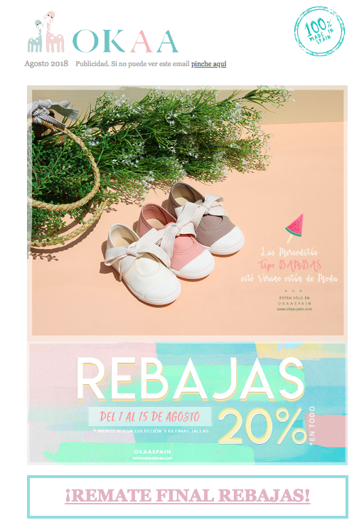 Ejemplo de newsletter: Okaa.