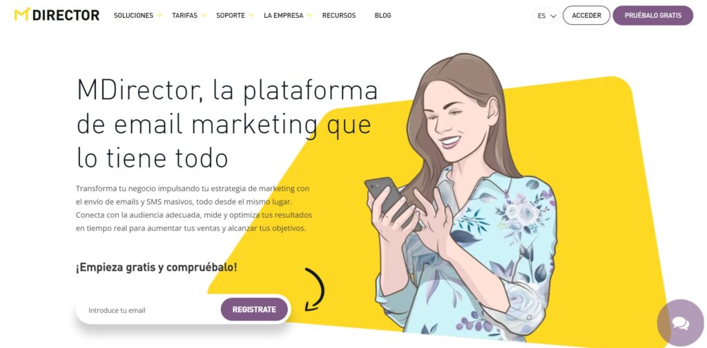 MDirector, plataforma de email marketing. Portada.