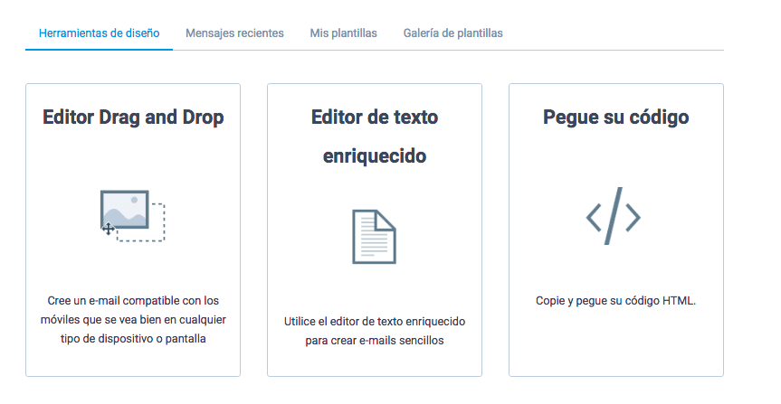 Imagen del editor drag & drop de Brevo, para email marketing y más.