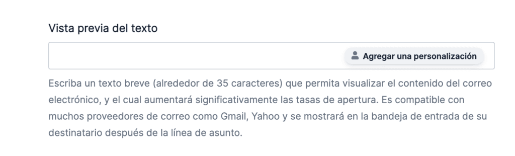 preencabezado en mailing Vista-previa-texto-email
