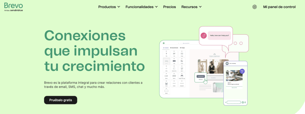 CRM ejemplo: Brevo.