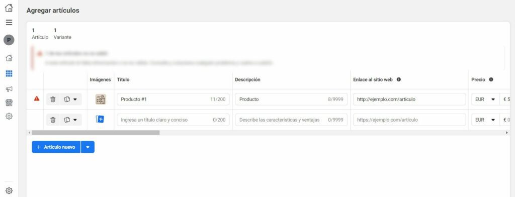 Instagram para negocios: Meta Commerce productos