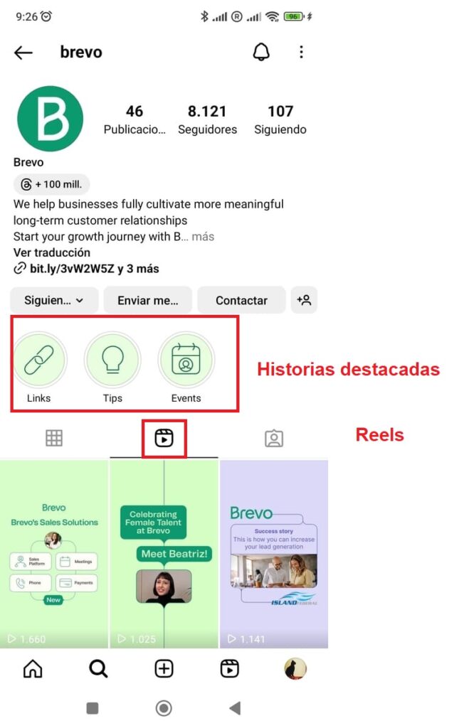 Instagram para negocios: Reels e historias destacadas