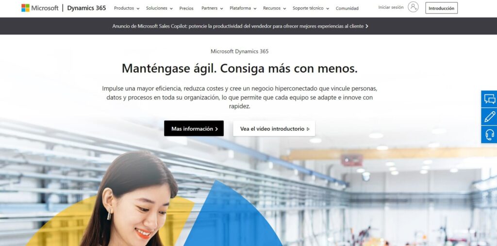 Aplicaciones de inteligencia artificial Microsoft Dynamics