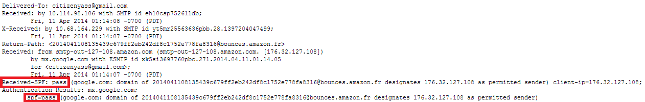 Délivrabilité SPF Pass