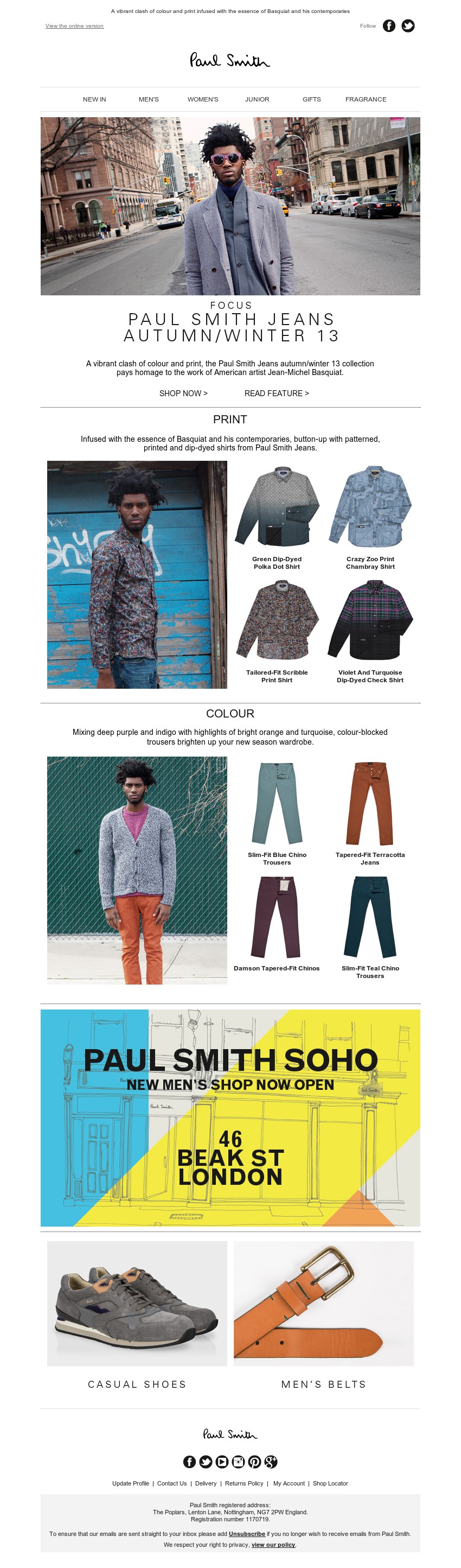Exemple de newsletter #6 : Paul Smith