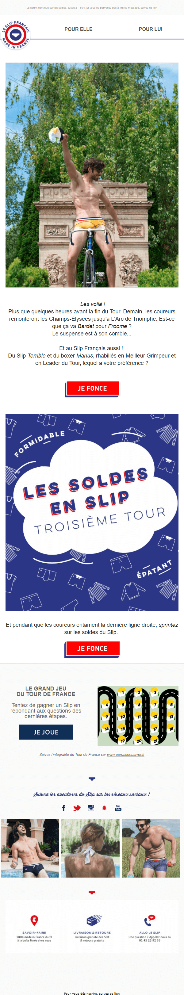 Exemple newsletter #5 : Le Slip Français