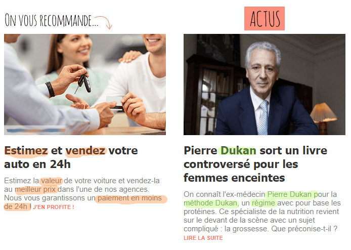 Cet email regroupe à lui tout seul trois types de spam words différents. Suite de l'exemple d'email contenant de nombreux spam words