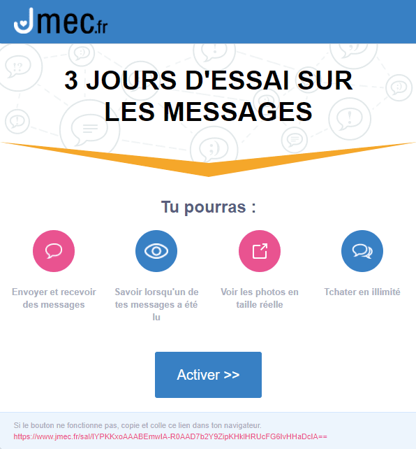 Emails et newsletters de sites de rencontres : email marketing de jmec