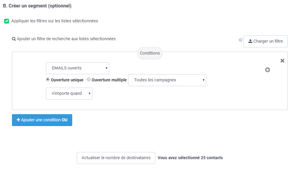 Outil de segmentation Outil de segmentation