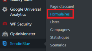 Brevo --> Formulaires Brevo --> Formulaires