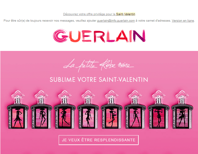 Newsletter Saint Valentin - Guerlain